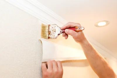 Pose de papier peint à Semens — revêtements muraux et toiles de verre
